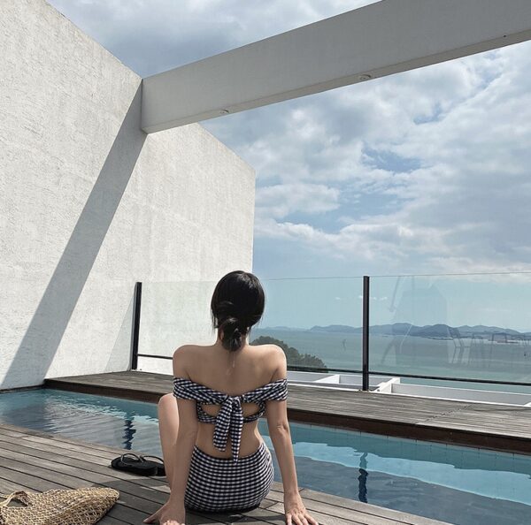 Mina_Swimsuit_格子露背高腰分體泳衣_Mina_Closet